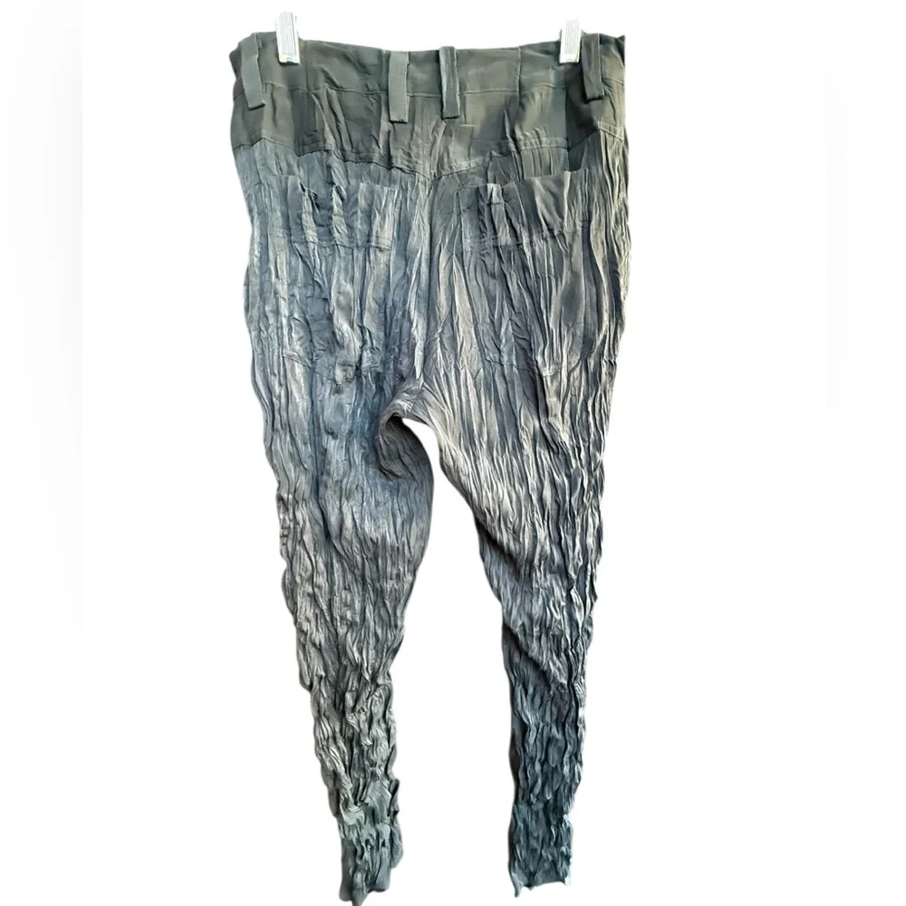 Vintage 90’s Issey Miyake black crinkle trousers Size Small - Picture 3 of 12